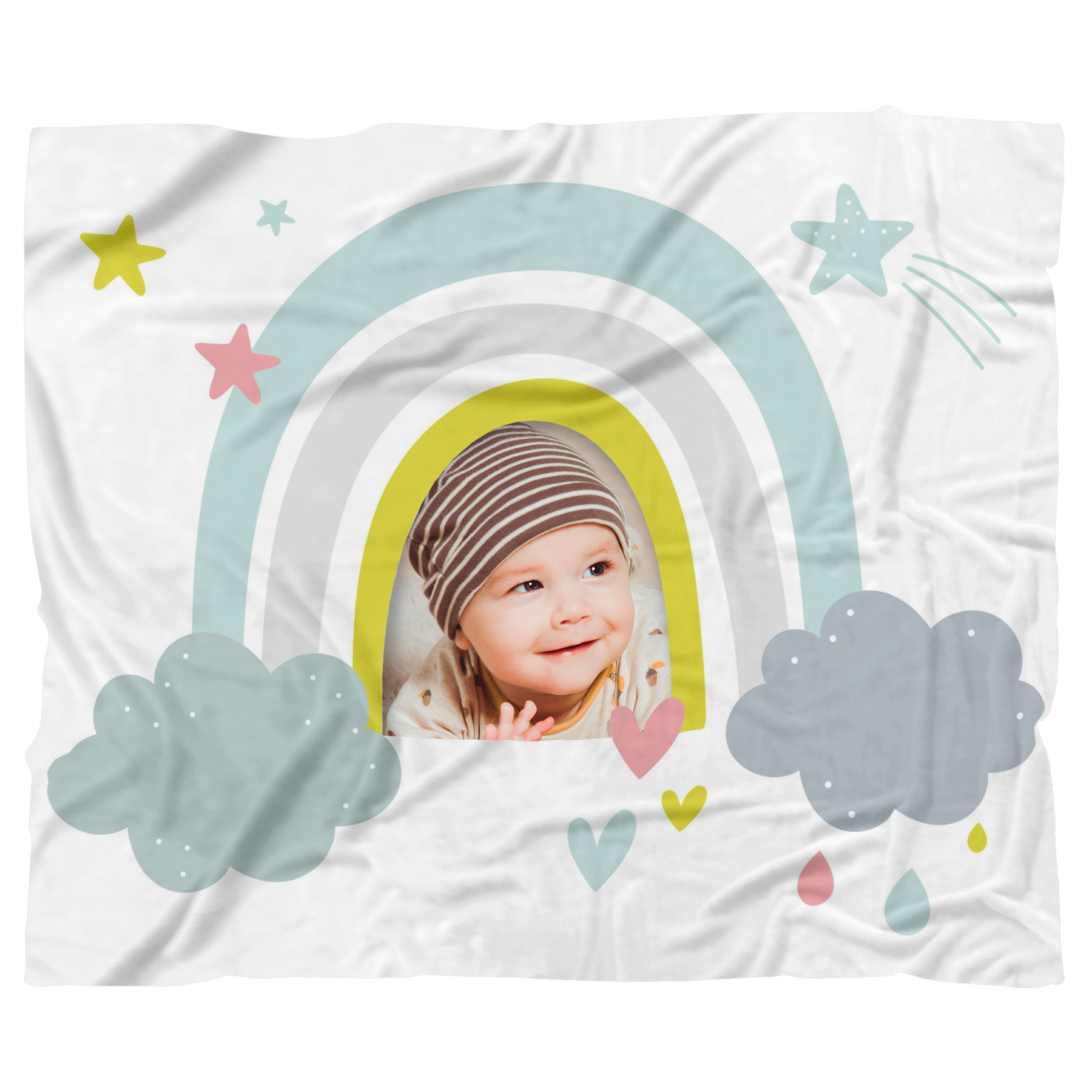 YOUR Baby Under The Rainbow｜Personalized Baby Blanket