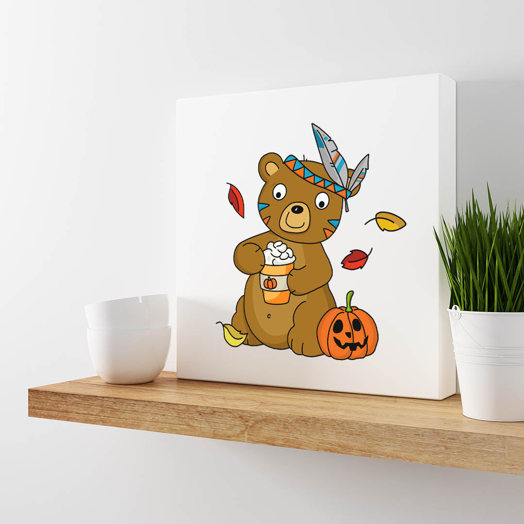 Pumpkin Bear Gallery Canvas | Fall