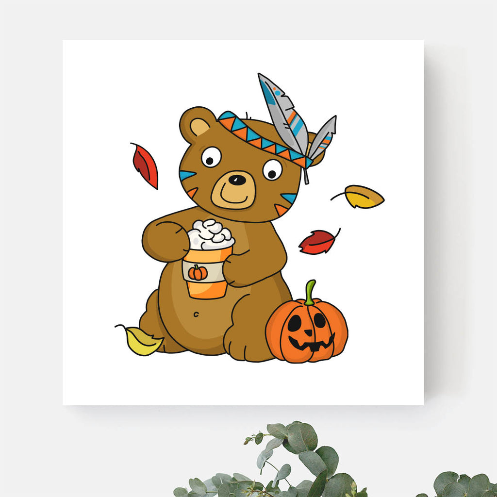 Pumpkin Bear Gallery Canvas | Fall
