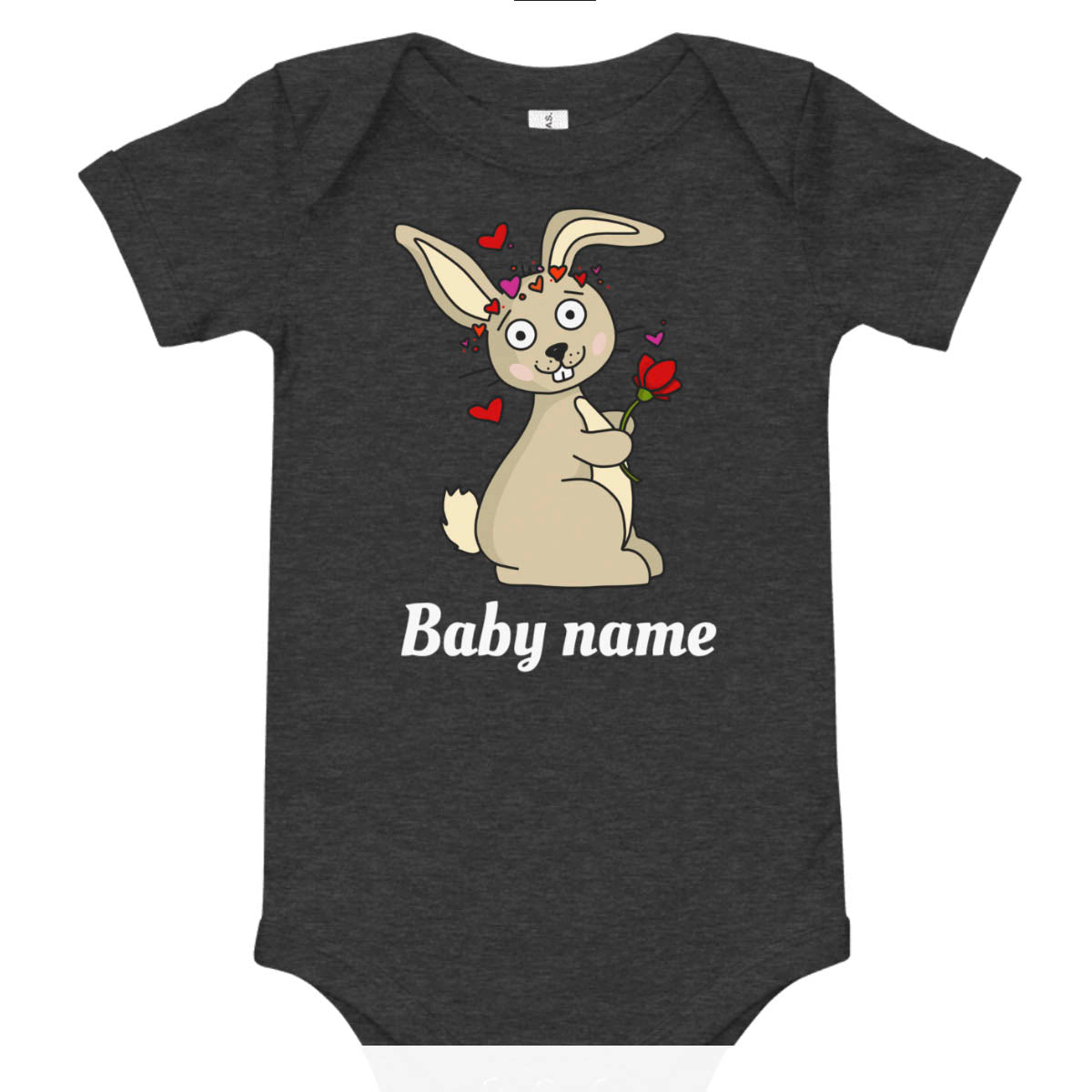 Personalized Baby Rabbit And Tiara Bodysuit-My Woodland Animals