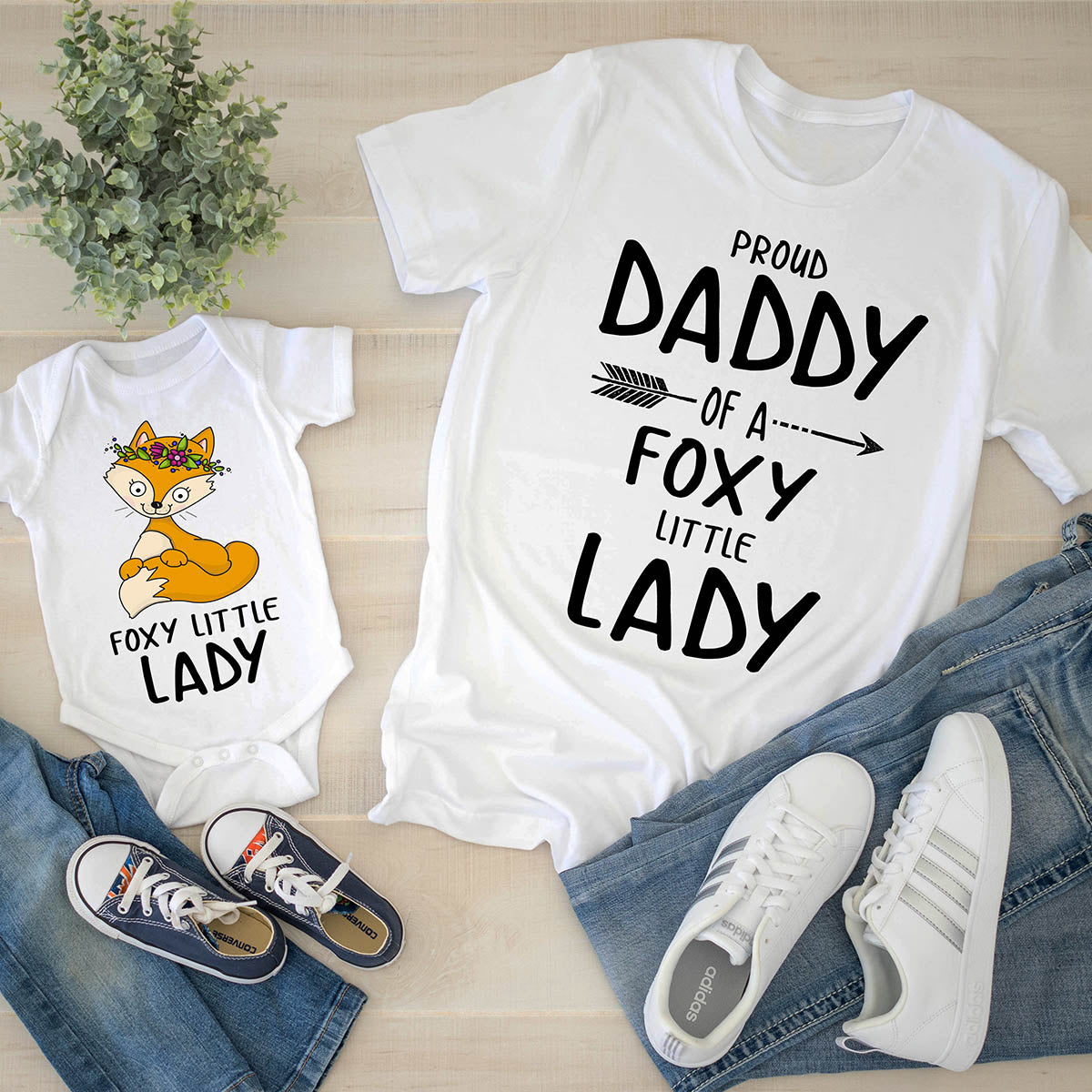 Daddy of a Little Foxy Lady Dad and Baby Set-My Woodland Animals