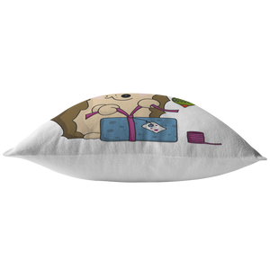 Hedgehog Christmas Pillow
