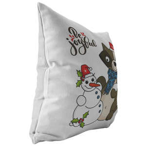 Raccoon Christmas Pillow