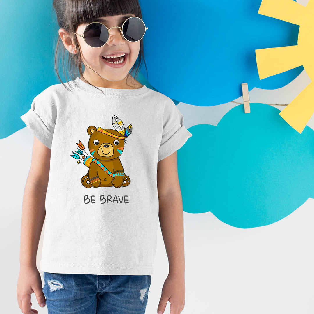 Be Brave Toddler T-Shirt | Cute Bear Woodland Animal T-Shirt