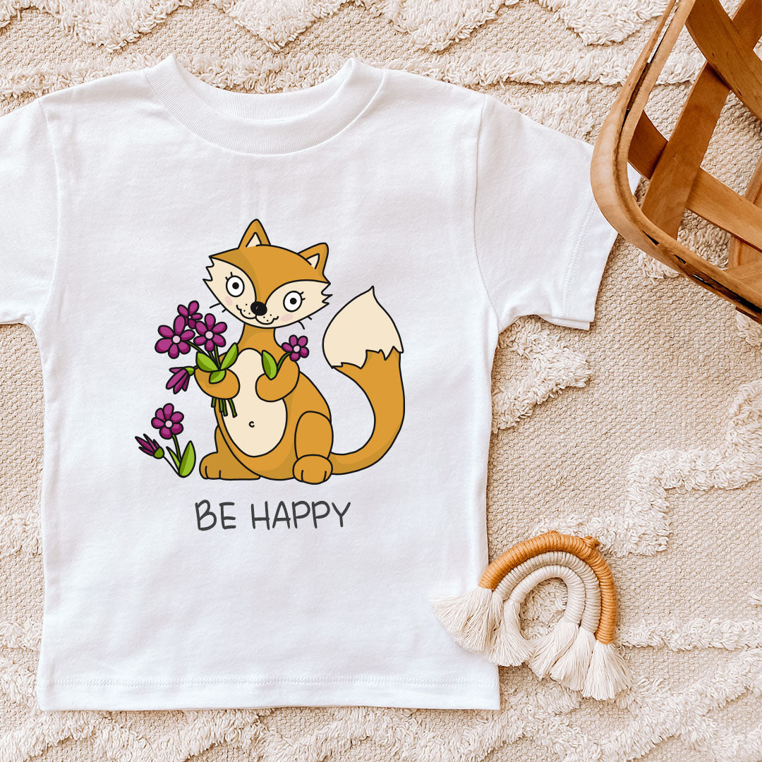 Be Happy Toddler Fox Shirt