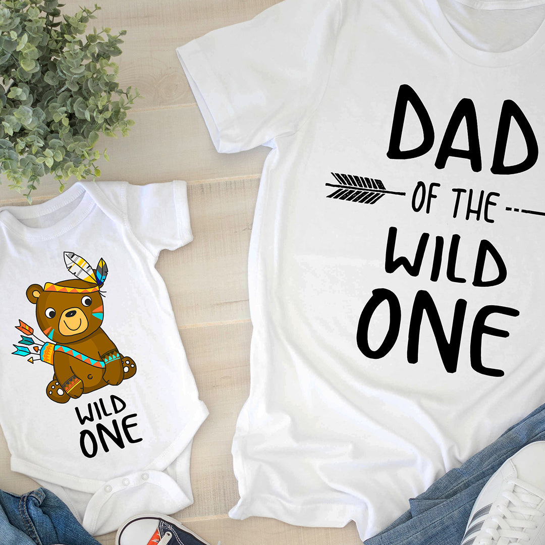Cute Bear Wild One Dad and Baby Set-My Woodland Animals